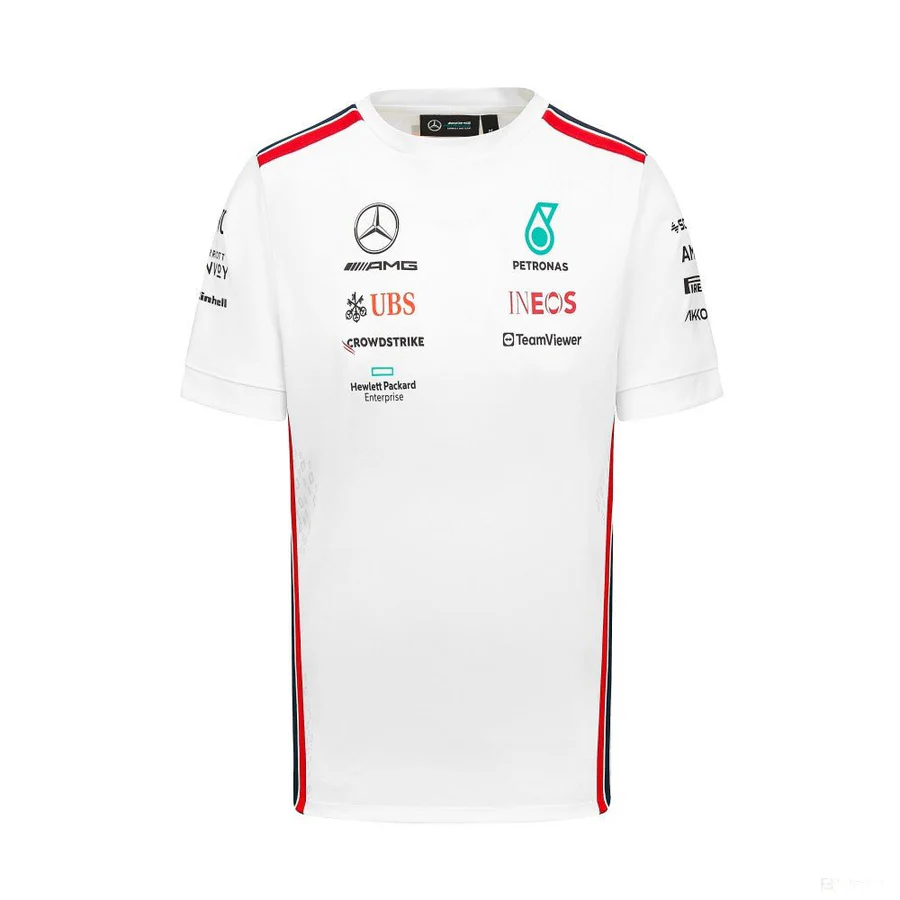 Camiseta de gola redonda da equipe Mercedes